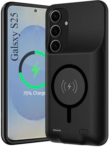 Magnétique Coque Batterie pour Samsung Galaxy S25 10000mAh, étui ...