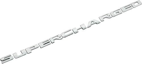 Miniatura 4 de Paquete de 2 emblemas de aluminio supercargados con letras laterales, insignias de metal de repuesto para camioneta universal de automóvil,