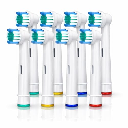 Lot de 8 Brossettes OB de Rechange, Tete Brosse a Dent OB Compatible Vitality Dual Clean, TriZone, Advance Power, Triumph, 3D Excel, Sensitive Clean, Embout...