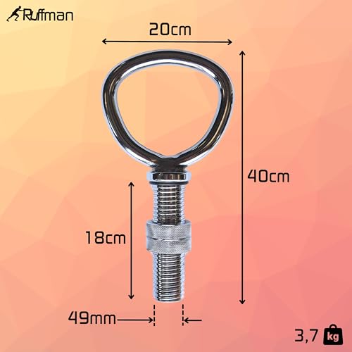 Ruffman Adjustable Kettlebell Handle - Kettlebell Handle - Weight Plates (50 mm) - Image 5
