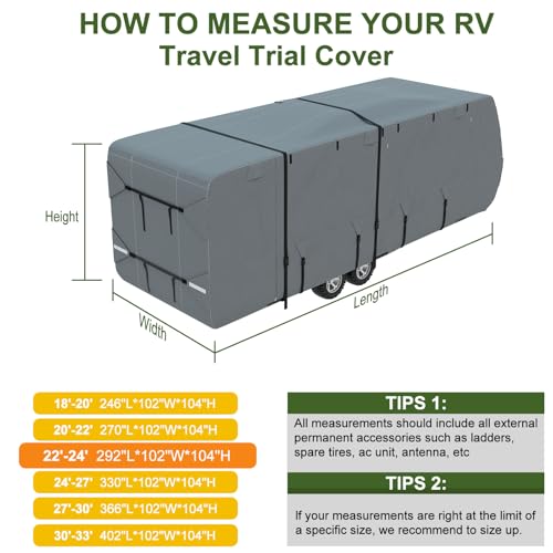Mofeez Capa para trailer de viagem, 5 camadas extra grossas atualizadas para cobertura de campista 5