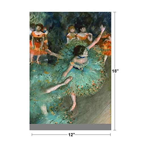 Edgar Degas Green Dancer Poster 1879 Ballerina Ballet French Impressionist Painting Canvas Cool Wall Decor Art Print Poster 12X18 #TOP4