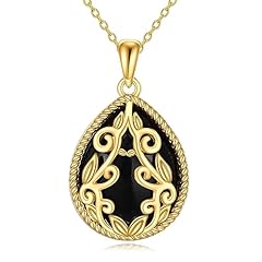 Black Onyx Teardrop Necklace