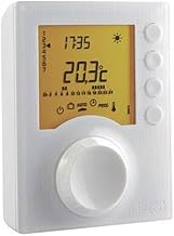 Delta Dore Tybox 1117 Programmable Wired Thermostat for Boilers, Heat Pumps and Wood Burners Programming | Heating Management - 6053005, White, One Size