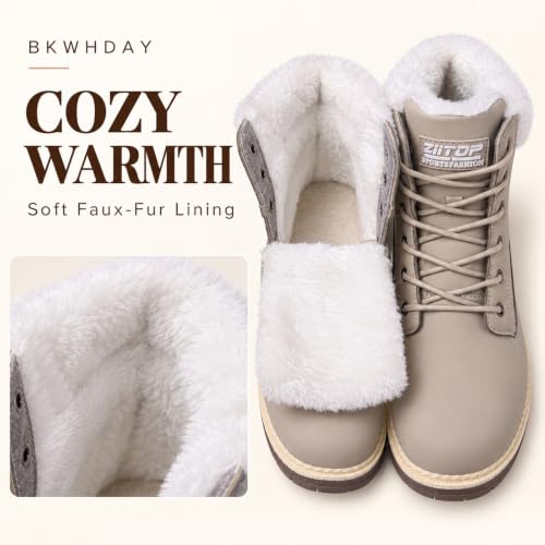 BKWHDAY Winter Boots for Women Snow Boot Waterproof Non Slip - image 3