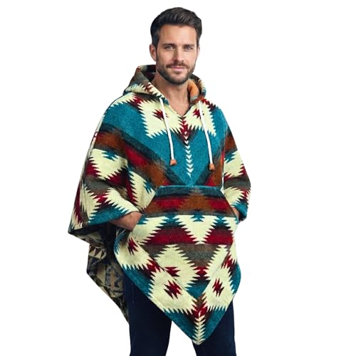 Boho Tops Wool Poncho for Men - Clint Eastwood - Daryl Dixon - Men Poncho - Handamade Products - Cowboy Serape Shawl