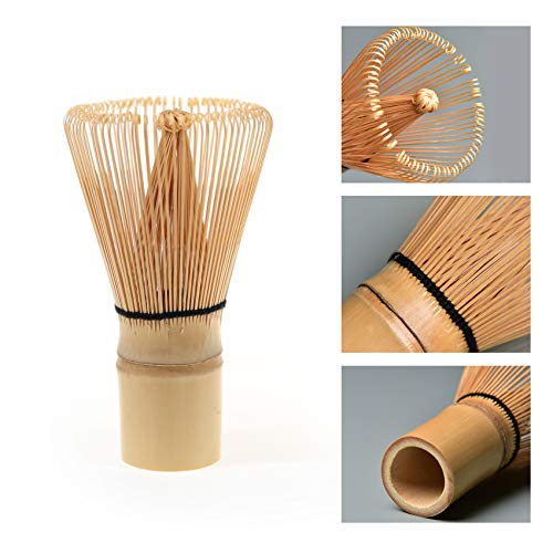 Japanese Matcha Tea Set, Matcha Whisk (100 Prong), Scoop, Matcha Bowl, Ceramic Whisk Holder and Matcha Caddy for Matcha Tea, Handmade Matcha Ceremony Kit For Traditional Japanese Tea Ceremony(9 PCS)