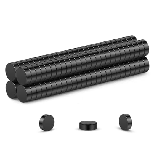 Wukong Neodym Magnete Schwarz Kleine Magnete, 3x1mm | 100 Stück Mini Stark Magnet für Whiteboards, Handwerk, Büro, Kühlschrank, DIY