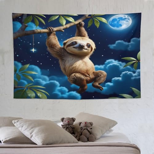 Tapisserie murale paresseux 150x230cm pour décoration de chambre