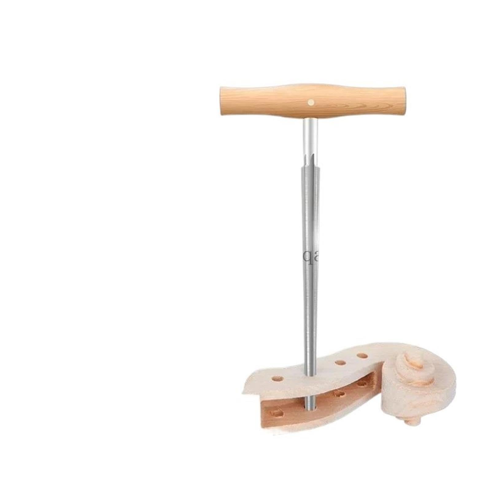Riparazione di strumenti a corda con alesatore for puntale