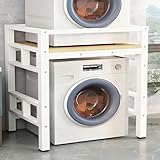 Construction Robuste de Qualité Industrielle--Fabriqué avec des Tubes Carrés Renforcés 4x4cm et une Structure en Acier solide, ce meuble machine laver et seche linge est d'une robustesse exceptionnelle. Il supporte parfaitement le poids de vos deux appareils.