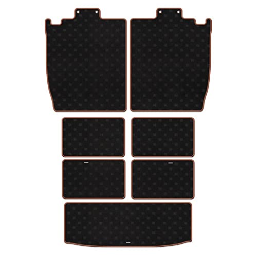 Hotfield スズキ 互換品 新型 スペーシア/スペーシアカスタム MK94S MK54S ラゲッジルームマット STDブラック ロック糸カラー:ブラウン