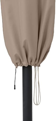Miniatura 13 de Funda para sombrilla de patio de 6 a 9 pies, resistente a la decoloración, impermeable y duradera, con cremallera y barra, caqui desierto Mercado