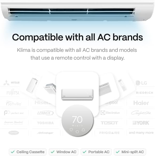 Boldr Klima Smart Thermostat for Air Conditioners, Window A/C, Mini Splits & Heat Pumps - Alexa & Google Home Compatible, WiFi Control App, Energy Saving, Easy DIY Install, Graphite Grey - Image 8