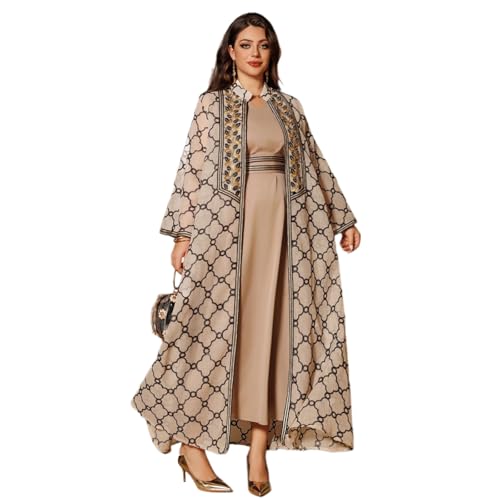 Robe longue caftan et son cardigan décontracté pour femme la solution confort et style