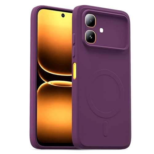 Image of Pikkme Back Cover for Infinix Smart 20 Soft Matte Silicone Mag-Safe Design (Mag-Safe Not Support) Camera Protection | Slim Fit Bumper Cover (Purple)