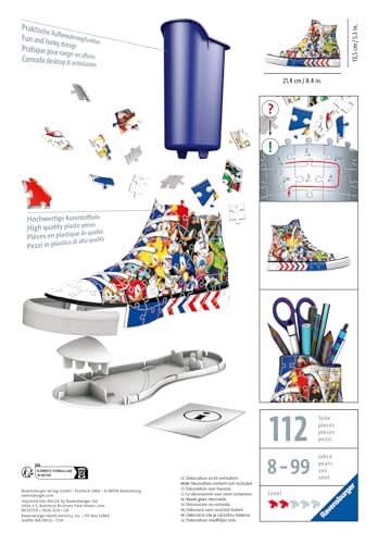 Puzzle 3D 108 pièces Sneaker : Sonic Ravensburger France - vue 4