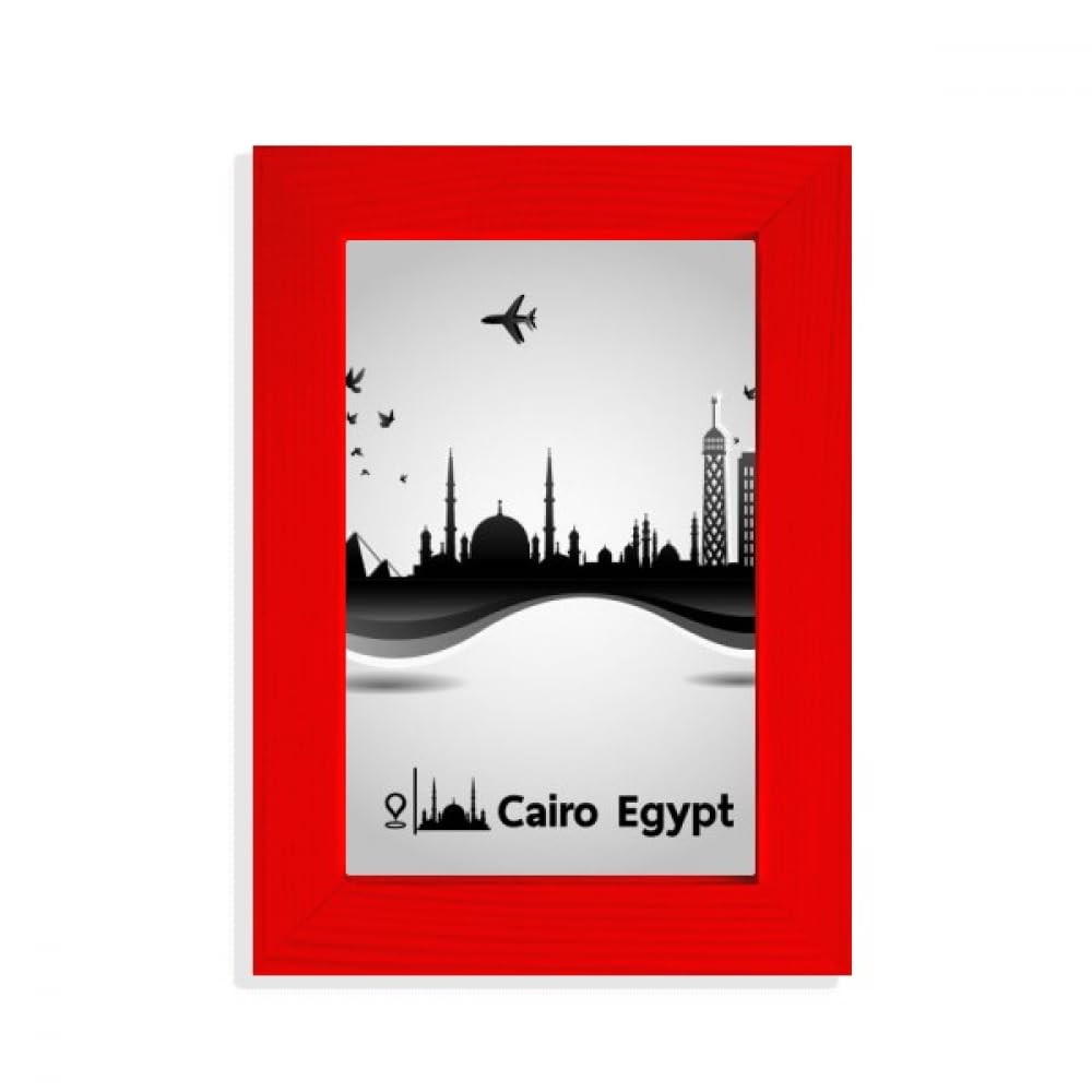 Cadre photo avion Morden Égypte rouge en métal pour décoration de table