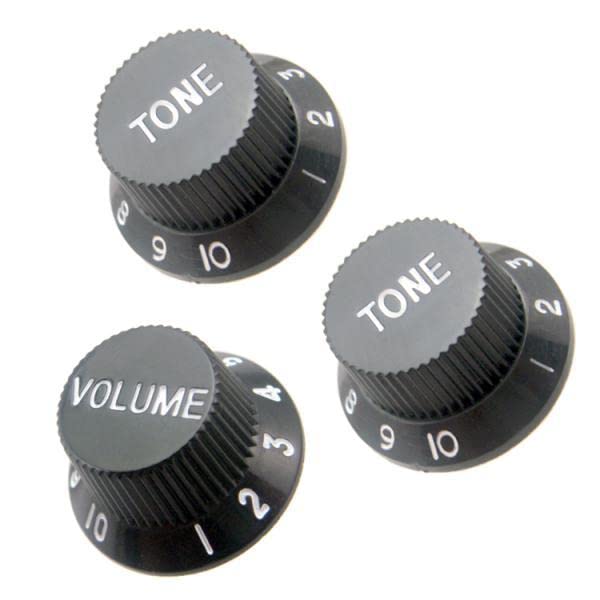 SECRET DESIRE Black Guitar Volume + 2 Tone Control Knobs for ST Sq Electric Guitar-image-29