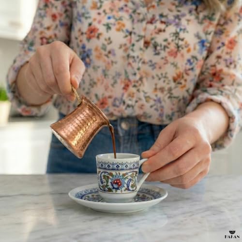 Hakan 5 Oz Handcrafted Copper Turkish Coffee Pot