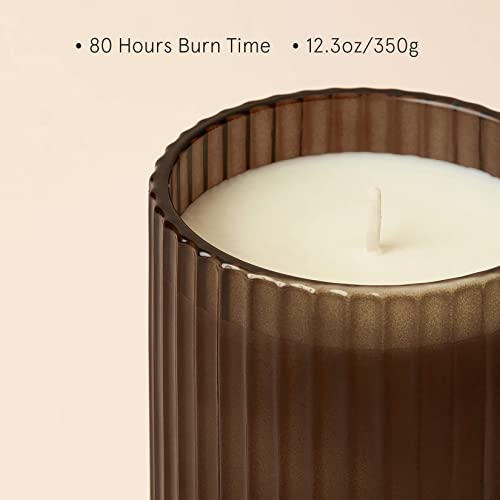 LA JOLIE MUSE Woody Jasmine Candles for Home Scented - Luxury Jar Candles with Aesthetic Glass, Candles Gifts for Women, 80 Hours Long Burning, 12.3oz - Thumbnail 5