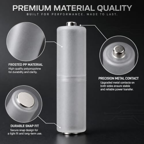 Image of Street27 AAA to AA Battery Adapter Converter (4 Pcs) - Snap-in Size Holder Case for Flashlights, Toys, Remotes & Electronic Devices - Lightweight PP Material Converter (Cells Not Included)