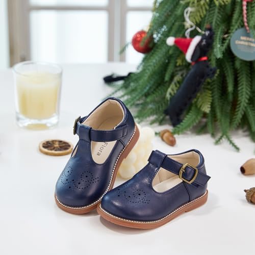 Image of Felix & Flora Toddler Girl Mary Jane Dress Shoes - School Oxford Flats for Girl Party Shoes.