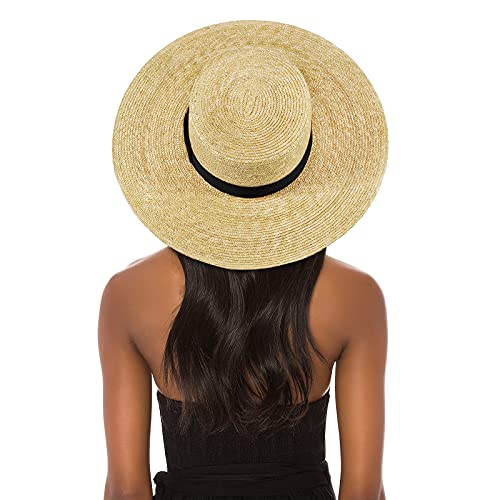 FemsÉe straw beach hat - sun hats for women and men flat top cla…