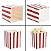 Juvale 100 Pack Red and White Mini Popcorn Boxes for Party, Bulk Paper Popcorn Containers for Movie Night Decorations (3 x 4 In)