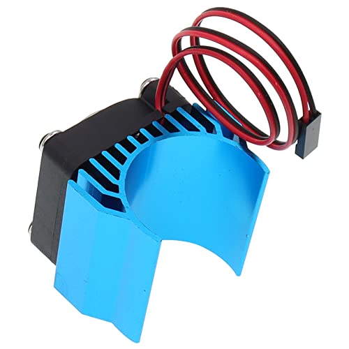 Treehobby Aluminum Heatsink 36Mm With 5V Cooling Fan With Fan Guard Compatable With 540 550 3650 Size Brushed& Brushless Engine Motor Heatsink For 1/10 Rc Car(Blue) #TOP4