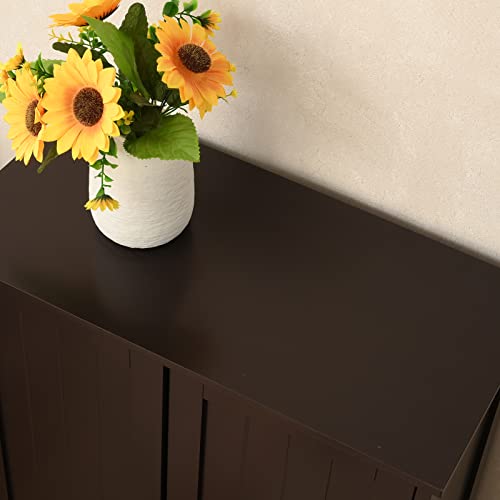 Iwell Bathroom Storage Cabinet, Modern Floor Cabinet With Adjustable Shelves & Double Doors, Freestanding Organizer Cabinet For Living Room, Bathroom, Bedroom, Espresso #TOP5