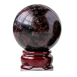 ガーネットクリスタルボールクリスタルスフィア瞑想ボール魔術と装飾ボールクリスタルとストーン初心者ギフト,40~45mm ガーネットクリスタルボールクリスタルスフィア瞑想ボール魔術と装飾ボールクリスタルとストーン初心者ギフト,40~45mm