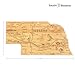 Totally Bamboo Destination Nebraska State Shaped Serving and Cutting Board, Includes Hang Tie for Wall Display