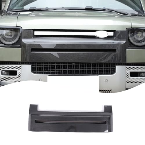 taruisixt for Land Rover Defender 2020-2025 Front Center Screen Panel Decorative Protective Cover Real Carbon Fiber Car Exterior Accessories (Black Carbon)