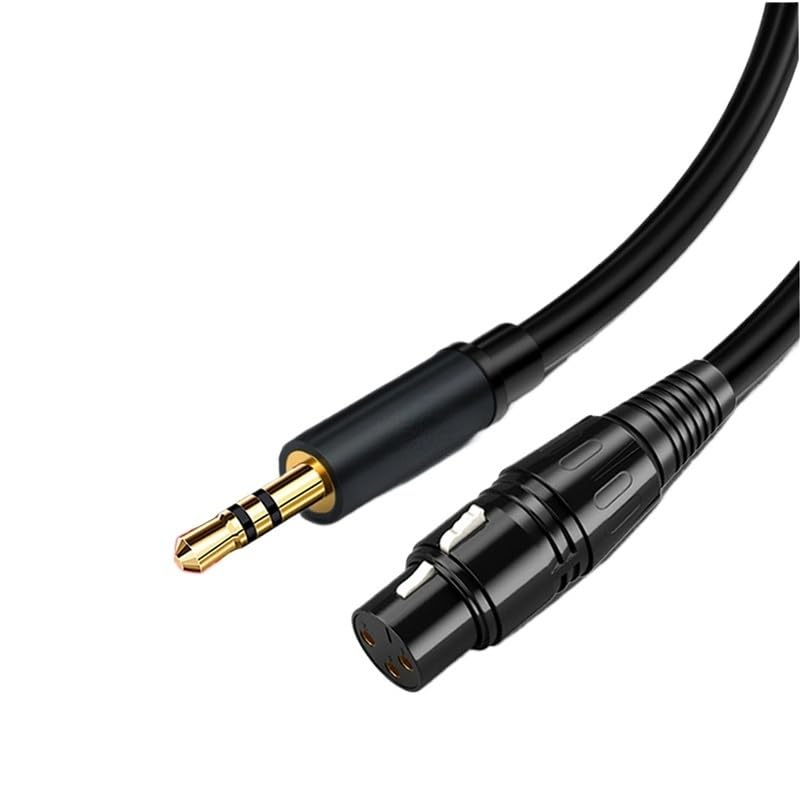 XLR auf 3,5 mm Mikrofon-Audio-Treue-Kabel mi ni Ja-ck auf XLR-Buchse (Schwarz, 5 m)