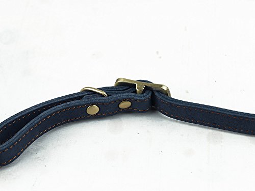 Chede Luxury Real Leather Dog Collar- Handmade For Small Dog Breeds With The Finest Genuine Leather Collar That Is Stylish,Soft Strong And Comfortable-Blue Dog Collar #TOP2