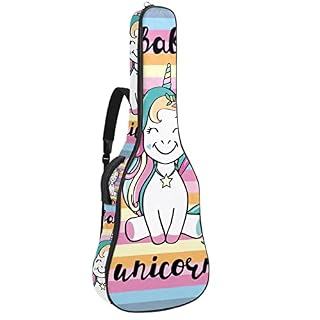 Étui rembourré pour guitare classique et acoustique Motif licorne, Multicolore 01., 42.9×16.9×4.7 in, Organiseur de sac - Les Beatles, Paul McCartney, John Lennon, RIngo Starr, George Harrison