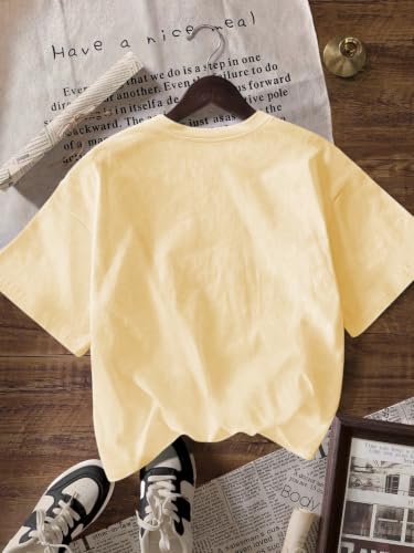Image of RoseSeek Women's Graphic Letter Tee Crew Neck Trendy Summer Vintage T Shirt | Drop Shoulder, Short Sleeve Car Print Top, Graphic Tees for Women, Y2k Vintage Tshirts