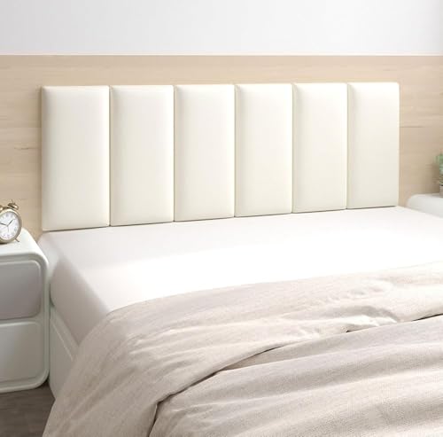 Self adhesive soft cushion wall panel, 3D leather background wall sticker, TV wall, bedroom headboard cushion, soundproof decorative wall panel(Size:150 * 60cm,Color:white)