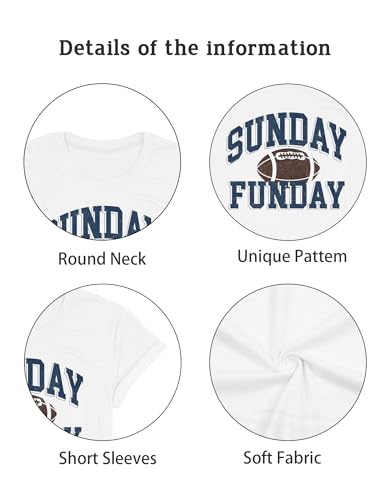 Image of Football Shirts for Women Game Day T Shirts Football Outfits