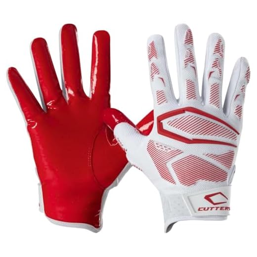 CUTTERS Gamer Padded Football Glove. All Purpose Players, Receivers, Lineman. Extra Grip.