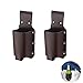 Produktbild MOTZU 2 Pack Braune Bierflaschenhalter,Einstellbar Biergürtel,Leder Bierholster,Tragbare Getränke/Bier Halter Männer Geschenk, Flaschenholster Bier Dosen Zubehör für Oktoberfest Party Barbecue