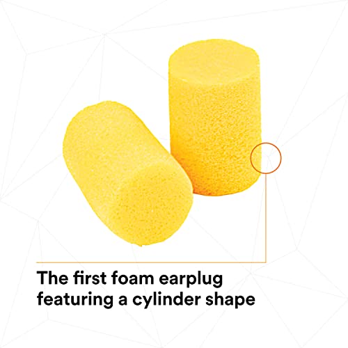3M Ear Plugs, 200 Pairs/Box, E-A-R Classic 312-1201, Uncorded, Disposable, Foam, Nrr 29, For Drilling, Grinding, Machining, Sawing, Sanding, Welding, 1 Pair/Poly Bag #TOP6