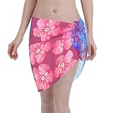 Taille : la jupe paréo à trois fleurs mesure 140 x 48 cm. Structure monobloc avec de longues sangles des deux côtés. Il peut être facilement ajusté pour s'adapter au corps et ne tombera pas.