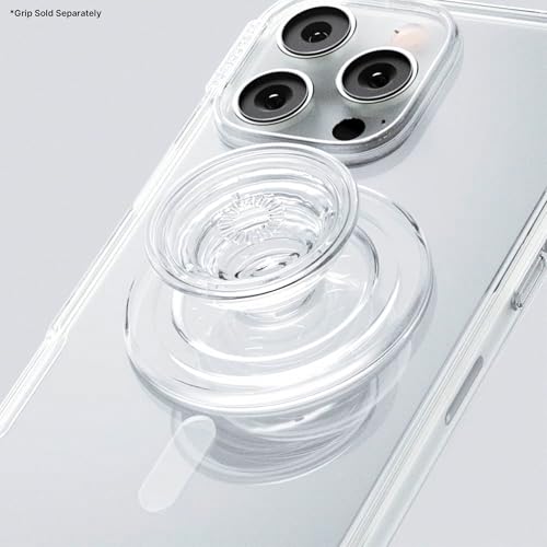 Image of POPSOCKETS Polycarbonate iPhone 16 Pro Max Clear Case Compatible with Magsafe, Phone Case for iPhone 16 Pro Max, Wireless Charging Compatible - Clear