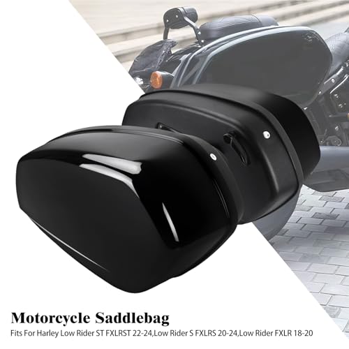 Alforjas rígidas para Harley Softail Low Rider (2018-2024) - Pack de 2 unidades, color negro, material ABS miniatura 3