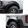 Bushwacker Pocket/Rivet Style Front & Rear Fender Flares | 4-Piece Set, Black, Smooth Finish | 20960-02 | Fits 2021-2022 Ford Bronco 4-Door