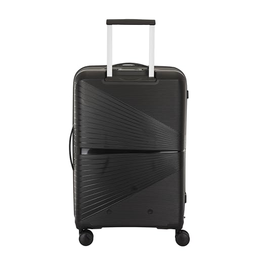 Image of American Tourister AIRCONIC2.0 SP 67 cm Meidum Check-in Polypropylene (PP) Hard 8 Wheels Spinner Luggage /Suitcase /Trolley Bag for Travel (Black)