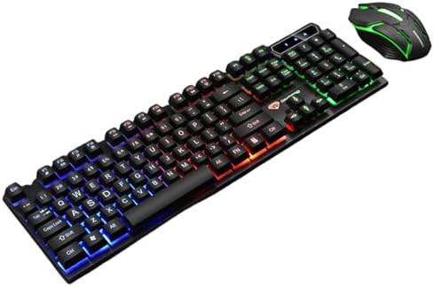 RGBs Backlit Mechanical Keyboards Combo 104Keys USB Plugs Play Re...