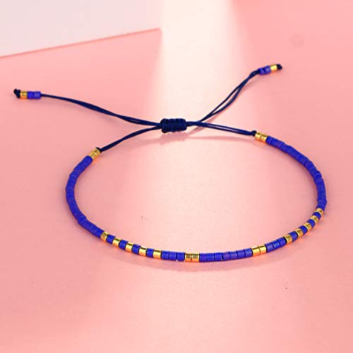 Image of C.QUAN CHI Handmade Friendship Beaded Bracelet Adjustable Colorful Miyuki Beads Bracelet